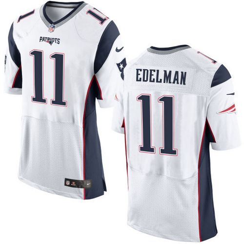 Nike Patriots #11 Julian Edelman White Men's Stitched NFL New Elite Jersey
